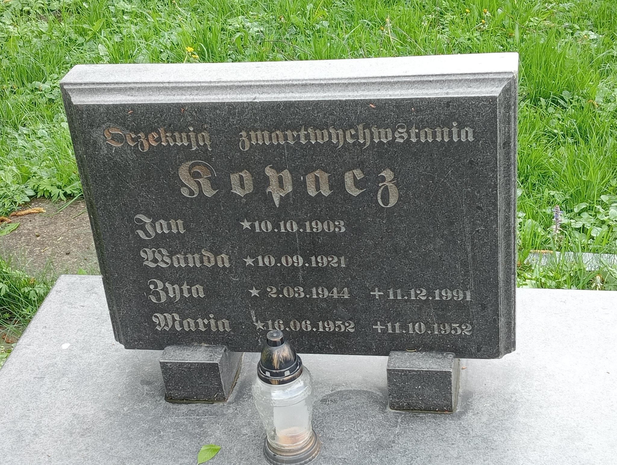 Maria Kopacz 1952 Miejsce Piastowe - Grobonet - Wyszukiwarka osób pochowanych